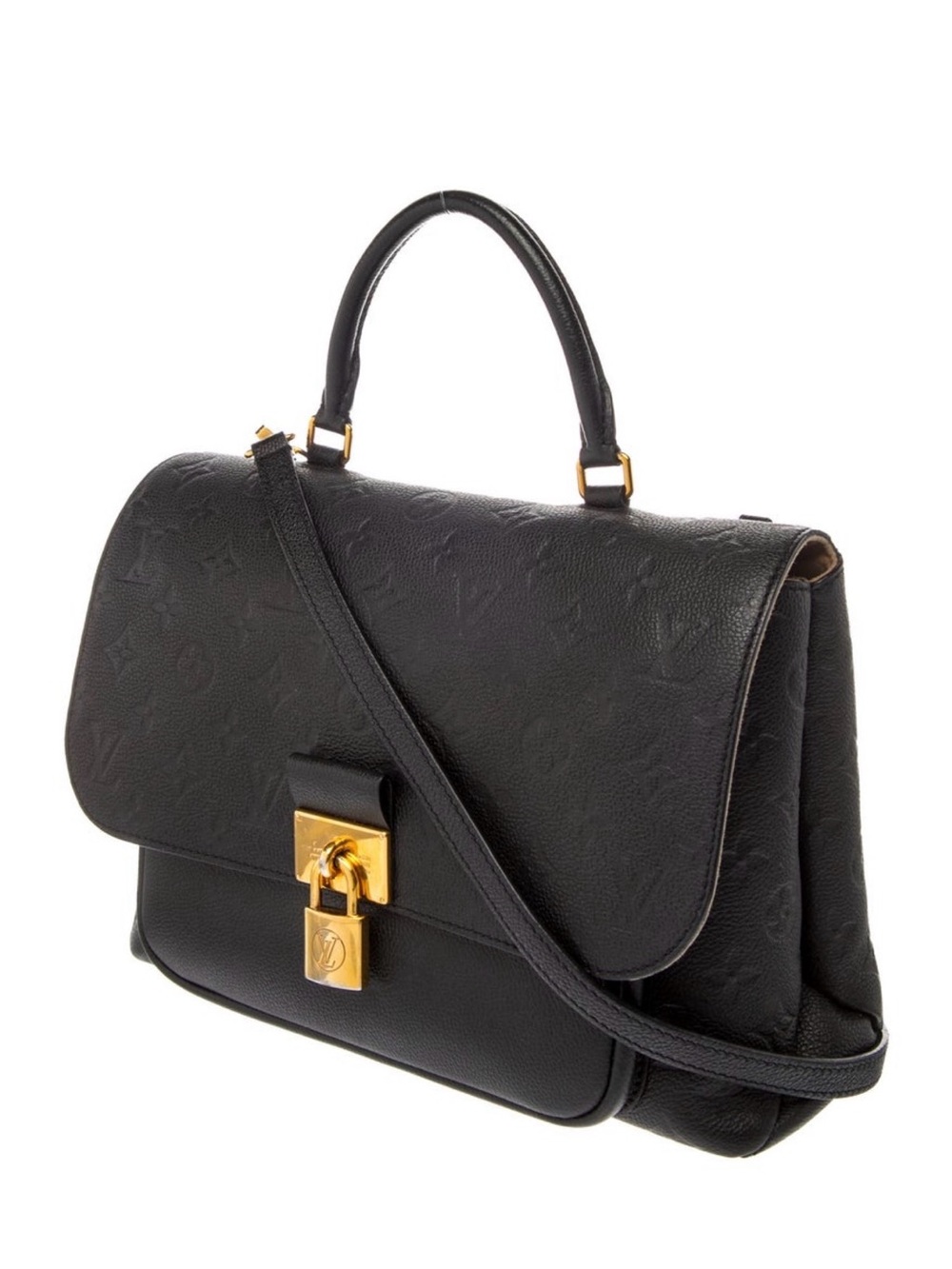 Louis Vuitton Black Monogram Empreinte Satchel with Gold Hardware - Picture 3 of 5